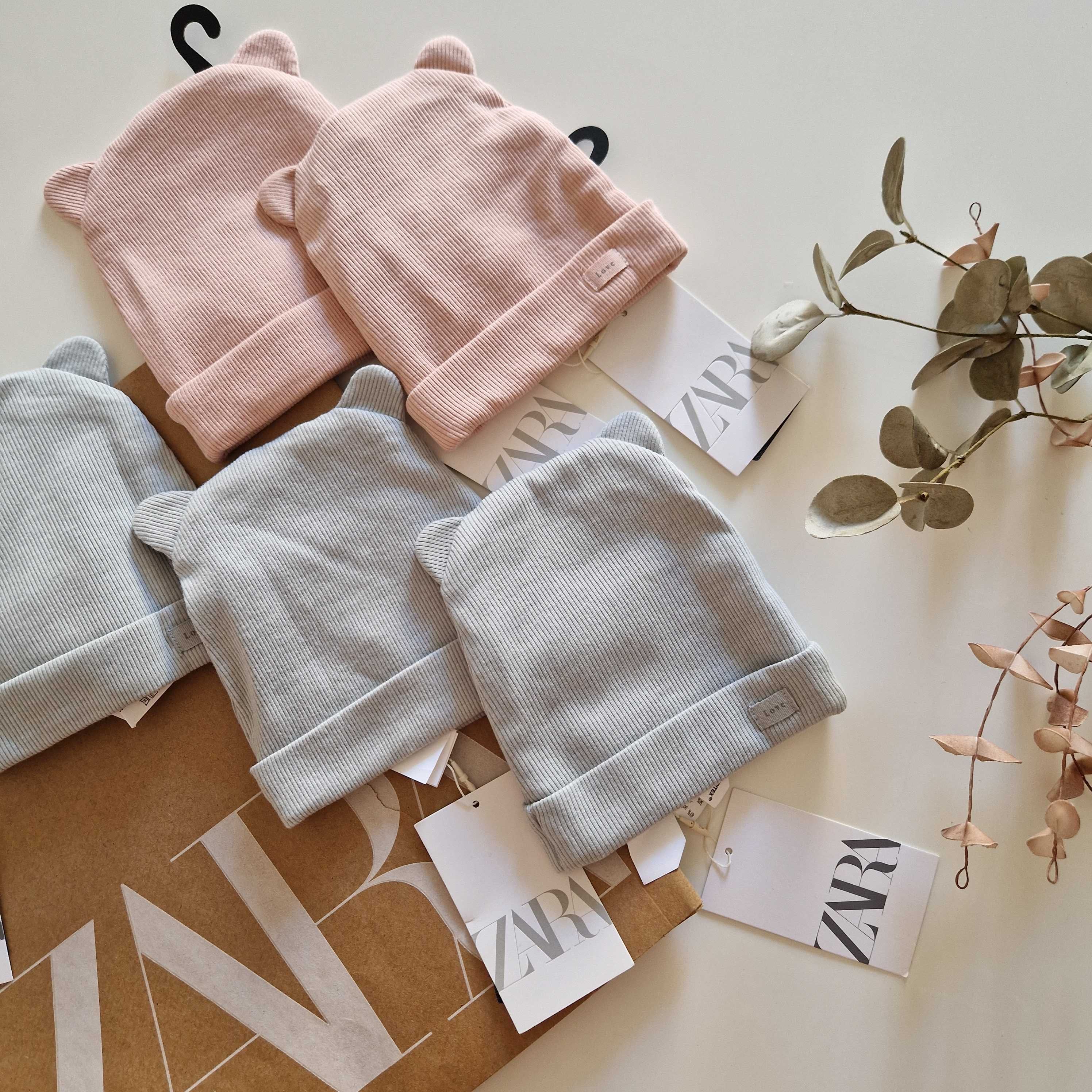 Шапочка с ушками шапка zara 6-12 мес, 68.74.80 3-6 мес