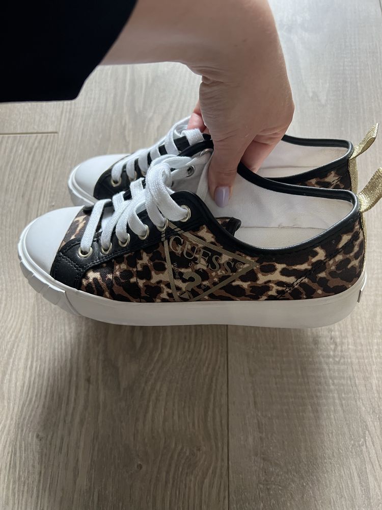 Кеди Guess принт леопард