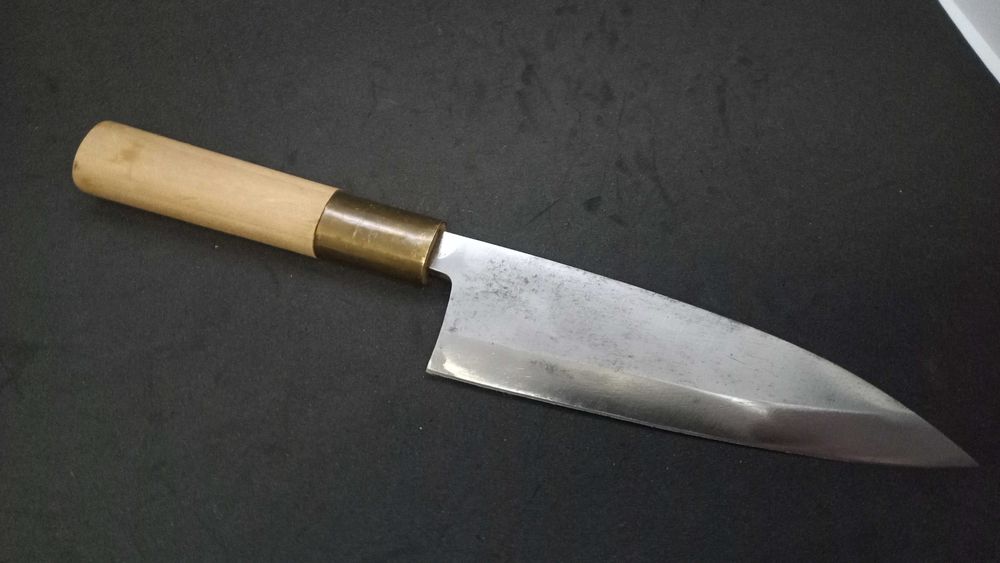 Nóż japoński 堺宗寅 Sakai Munetora deba stal węglowa