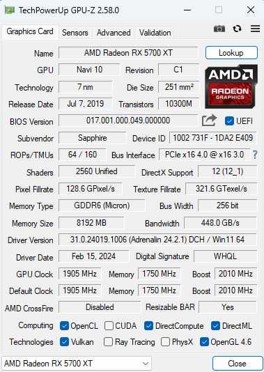 Komputer gamingowy i5-10600KF, RX 5700 XT, RAM 16GB