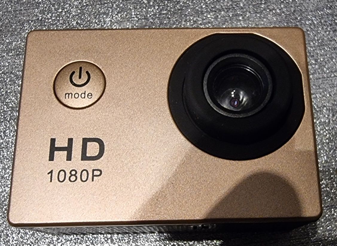 FHD 1080p Câmara de acção com caixa e acessórios