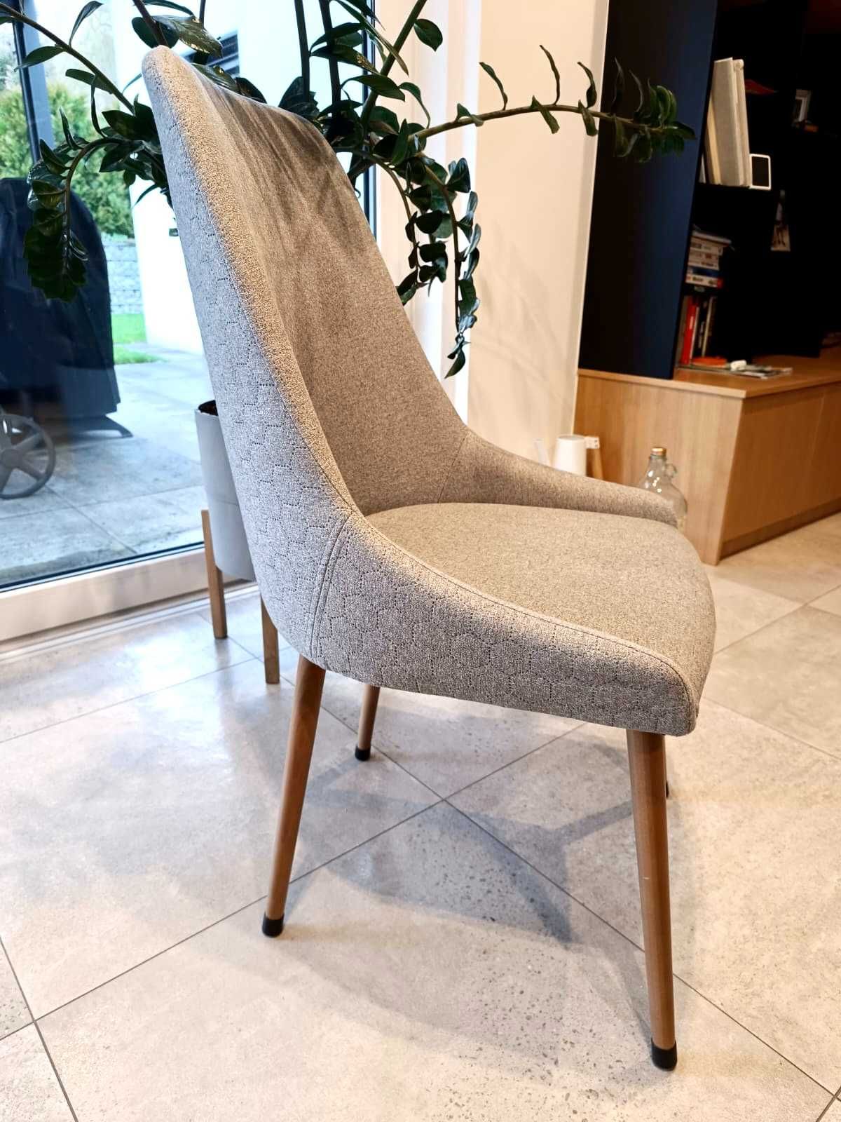 Szare krzesła tapicerowane Atreve - w sumie 4 sztuki
