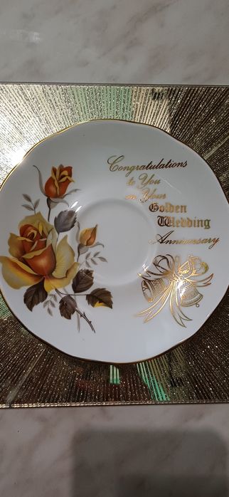 Чайная пара Duchess Golden Wedding Anniversary, сост. из чашки и блюд.