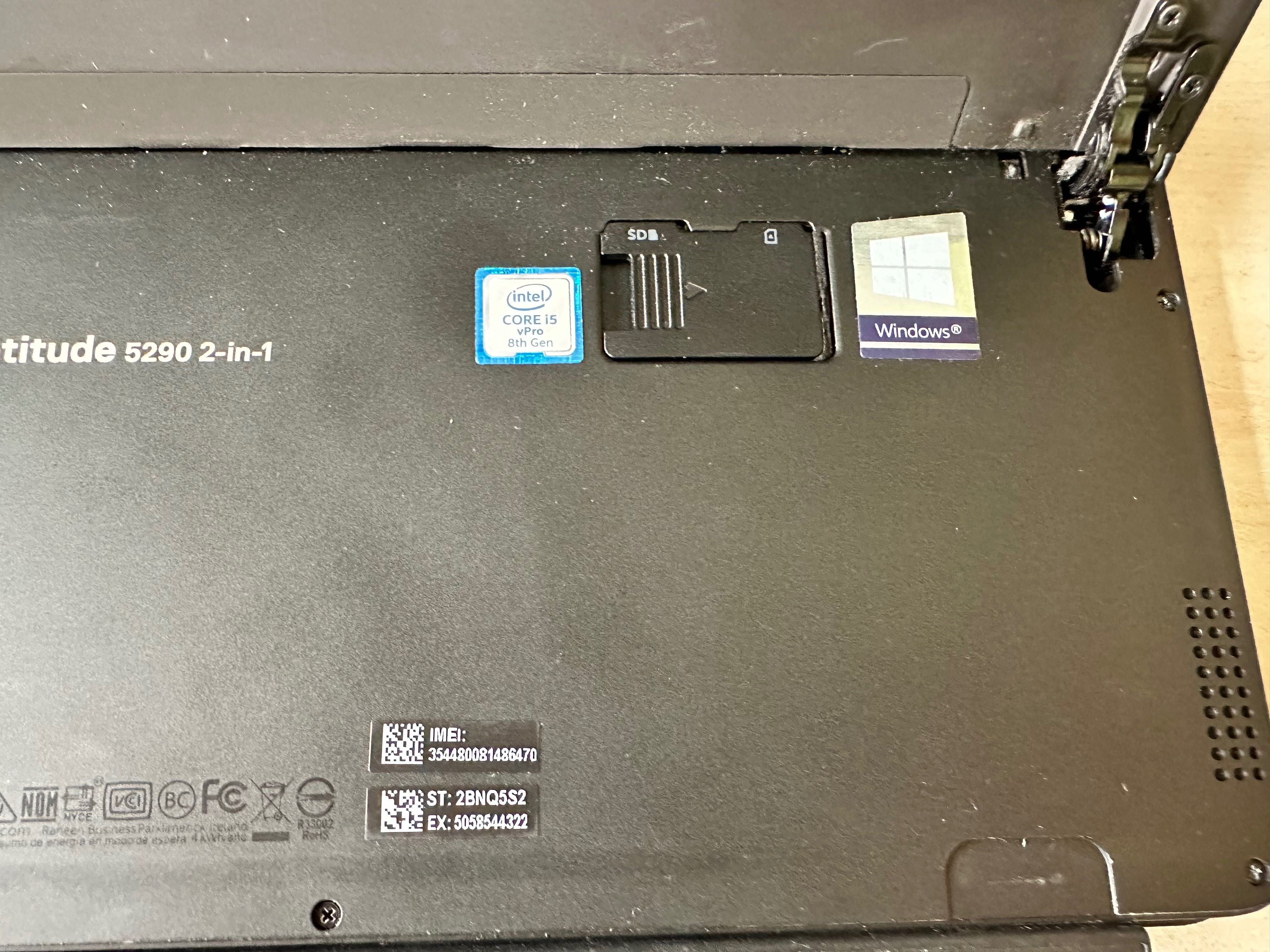 Laptop/tablet Dell 5290 2w1 i5 256gb 8gb microsd W11pro