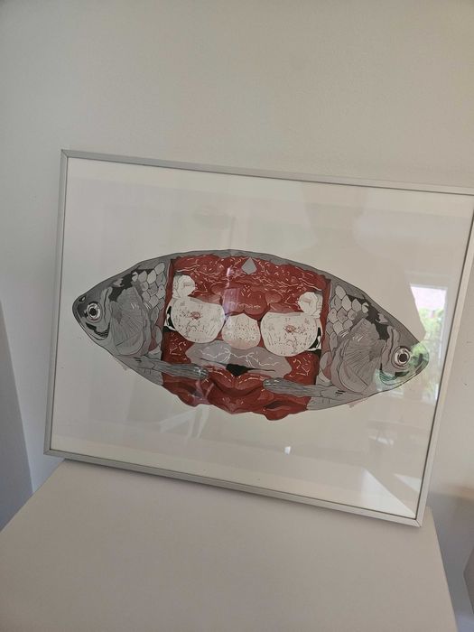 Autorska grafika w ramie