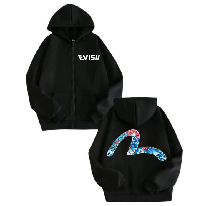 Зип-Худи Evisu Logo евису кофта толстовка лонгслив джинсы свитшот