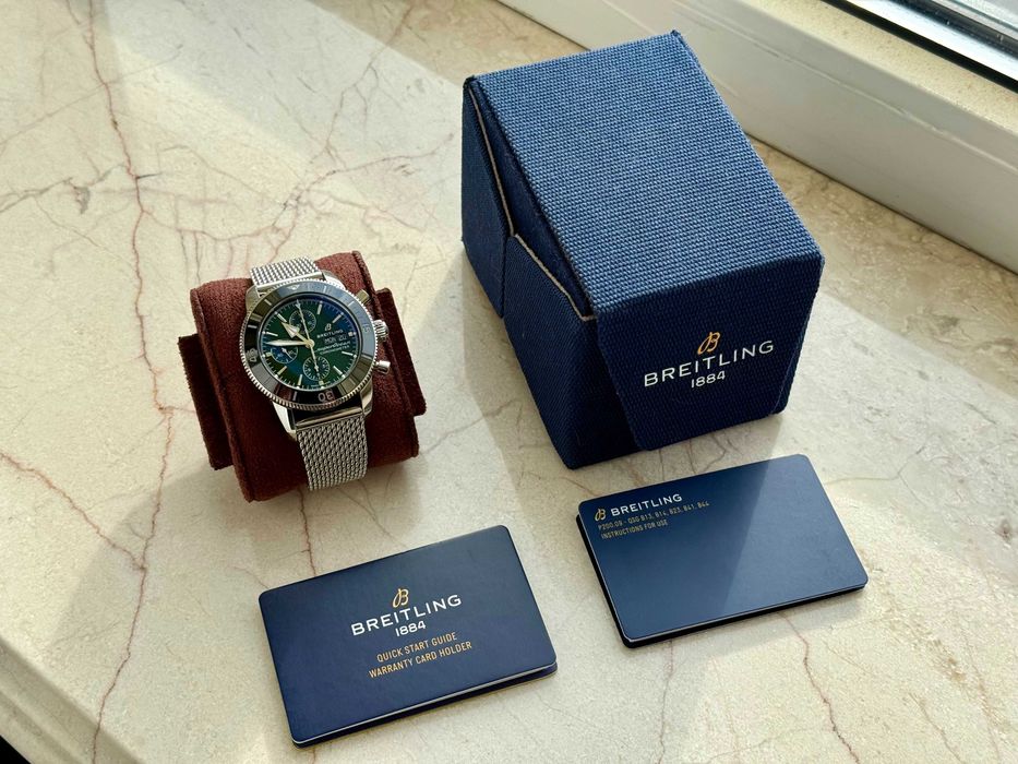 Breitling Superocean Heritage 44mm хронограф 2024 год миланская петля