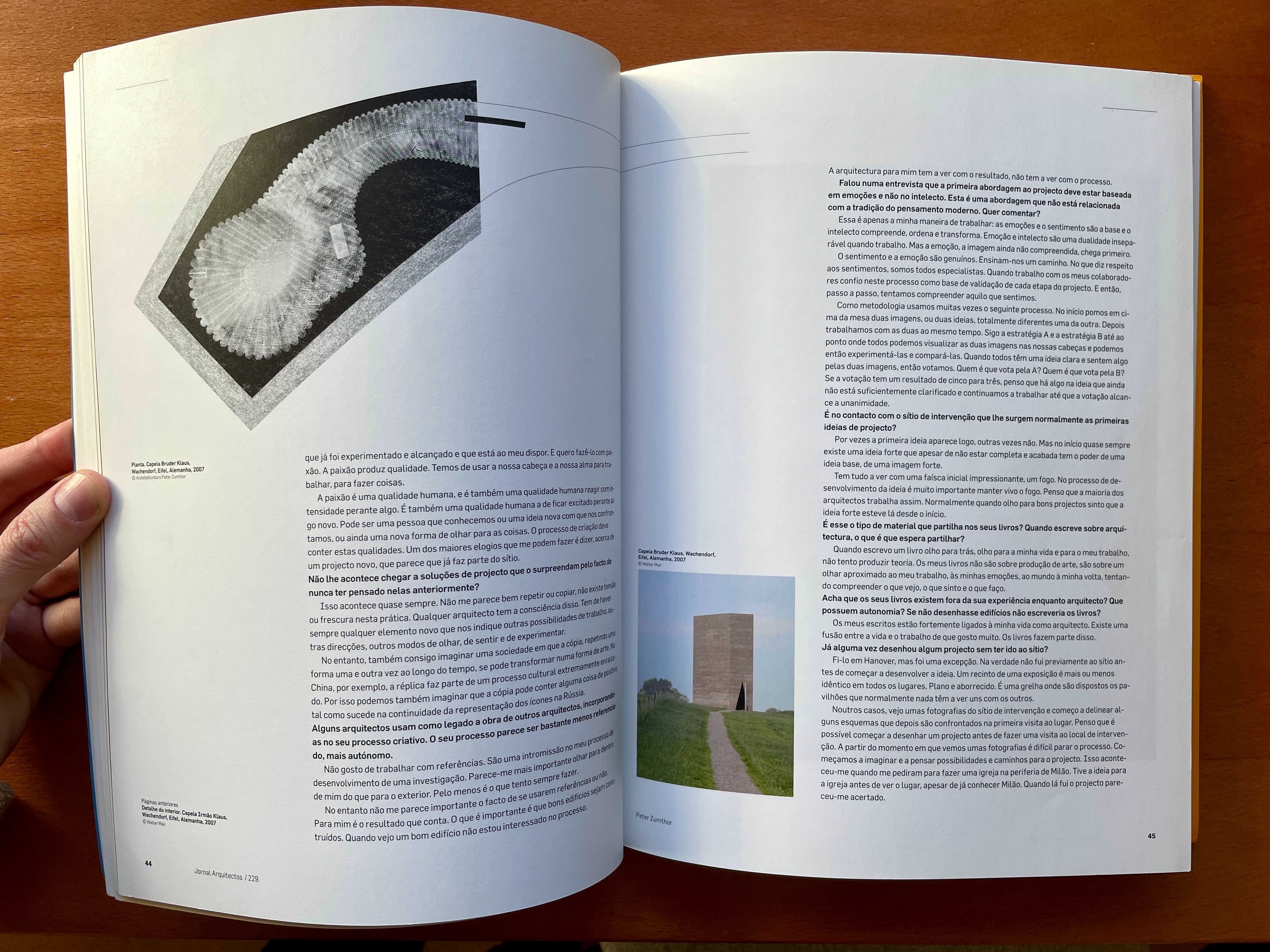 JA 229 (Jornal Arquitectos) - Zumthor, etc