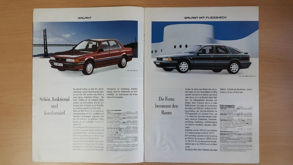 Broszura / Prospekt Mitsubishi Aktuell. Język niemiecki. 1991 r.