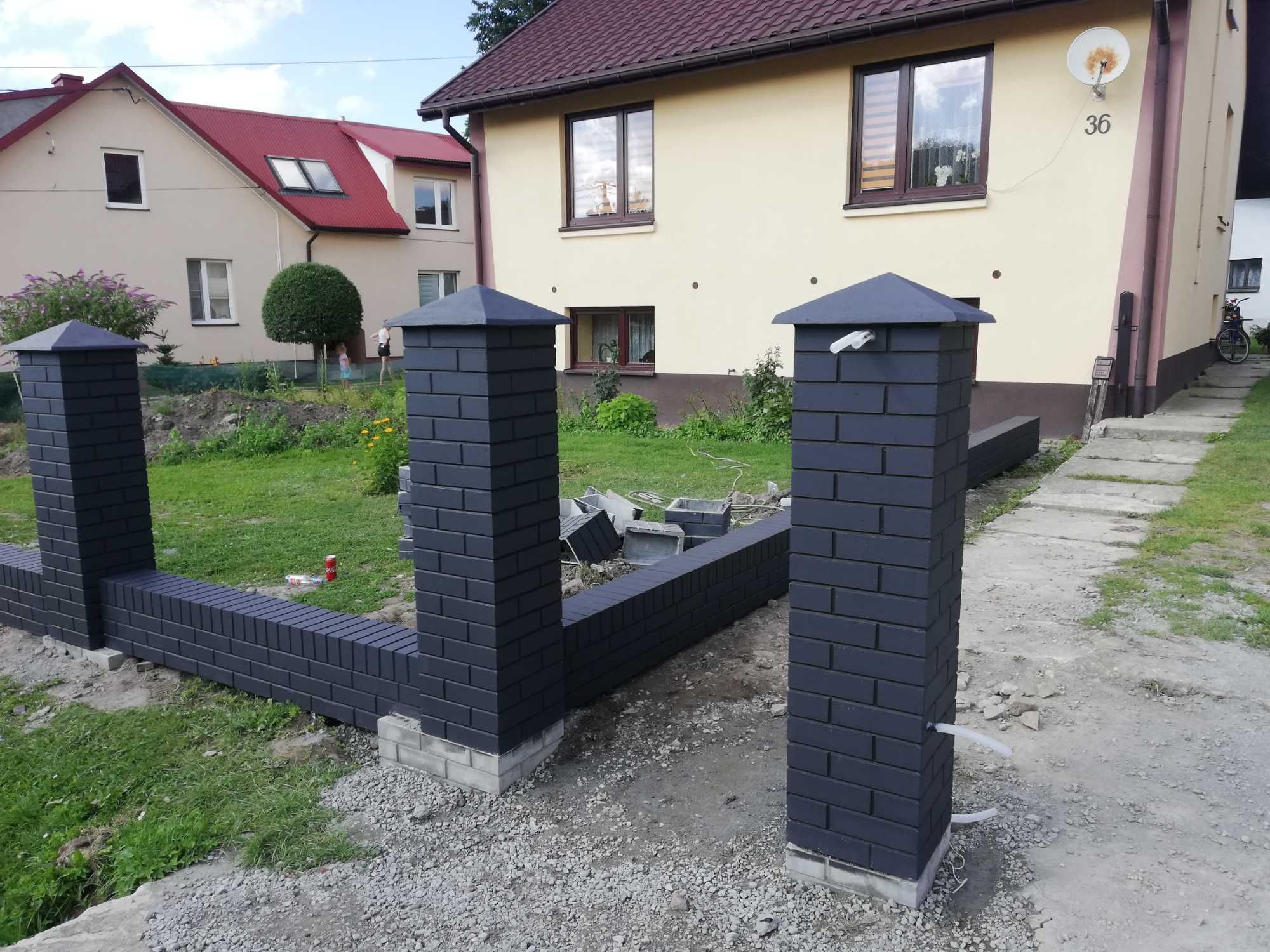 SLUPEK OGRODZENIOWY PODMUROWKA Betonowa ala klinkier imitacja klinkier