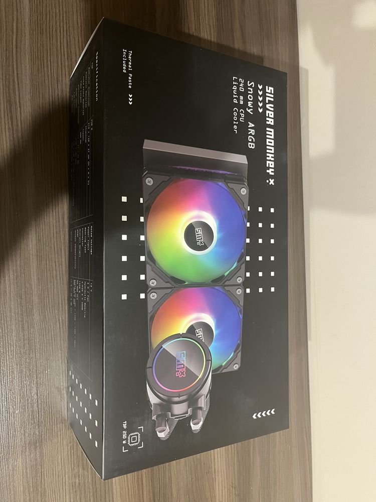 Chłodzenie wodne silver monkey nowe rgb 240mm