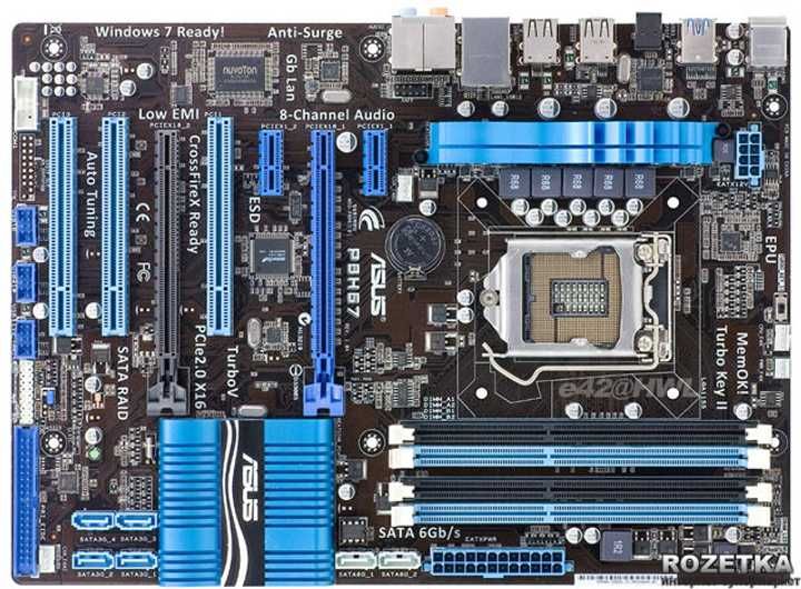 Материнська плата Asus P8H67 (s1155, Intel H67, 2xPCI-Ex16)