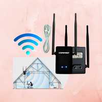 WZMACNIACZ Sygnału Sieci Reapater WiFi Duży Zasięg 2 Anteny 300Mbps