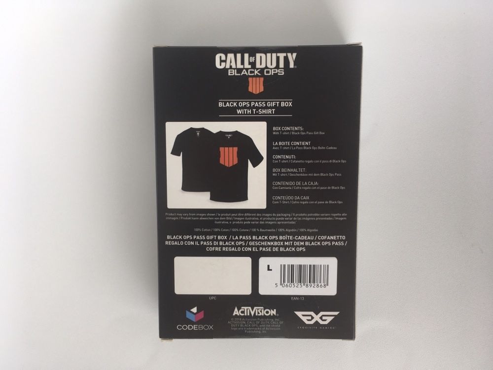 T-Shirt Call of Duty: Black Ops 4 + código DLC - NOVA