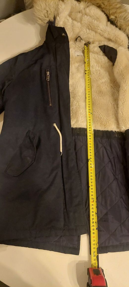 Granatowa zimowa parka Zara 164cm 13/14 lat