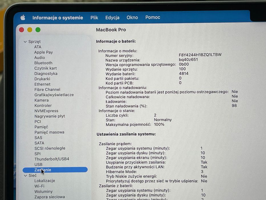 2023 MacBook Pro A2918 14" M3 8GB 512 GB GWARANCJA!