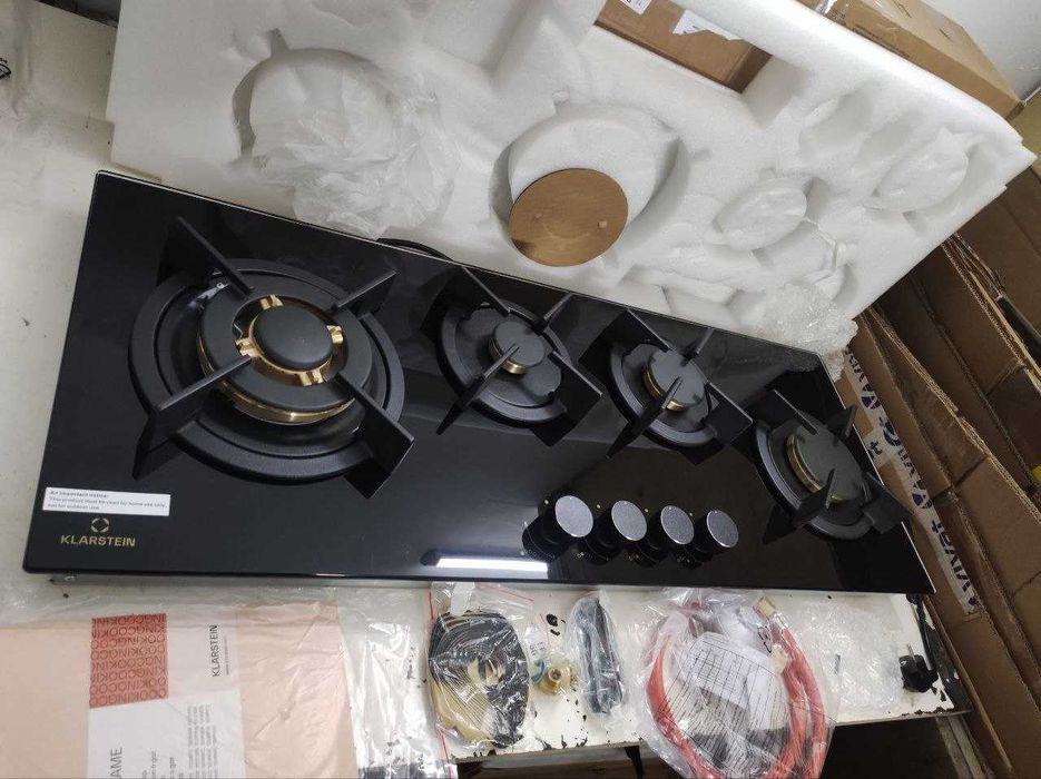 Газовая варочная плита Газова поверхня Klarstein Goldflame 4 Slim 90см