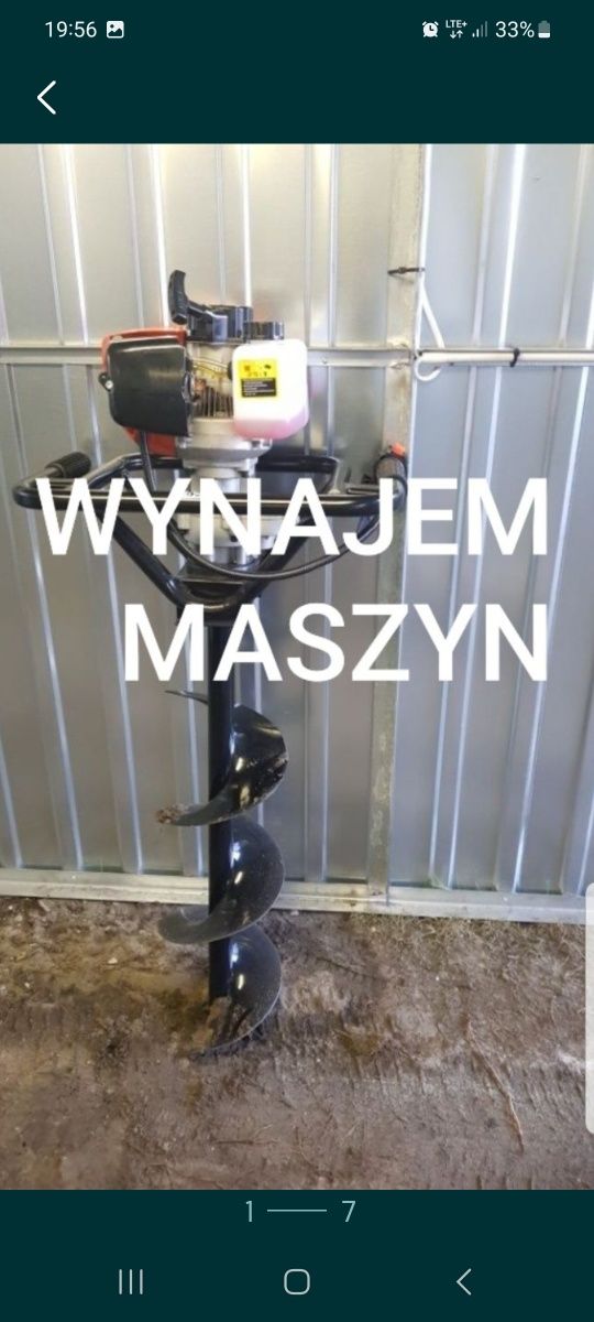WYNAJEM walec ogrodowy, zagęszczarka,glebogryzarka  wiertnica