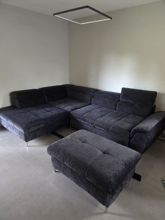 Narożnik L duży rozkładany XXL glamour