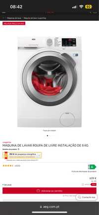 Maquina lavar roupa AEG 8kg
