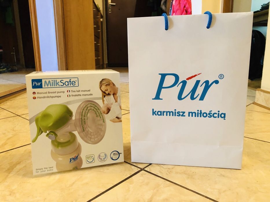 NOWY najlepszy na rynku laktator manualny Pur MilkSafe