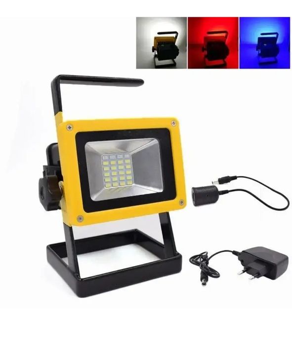 Ручной LED фонарь ліхтар прожектор 100W 3 аккумулятора 18650 Bl 204