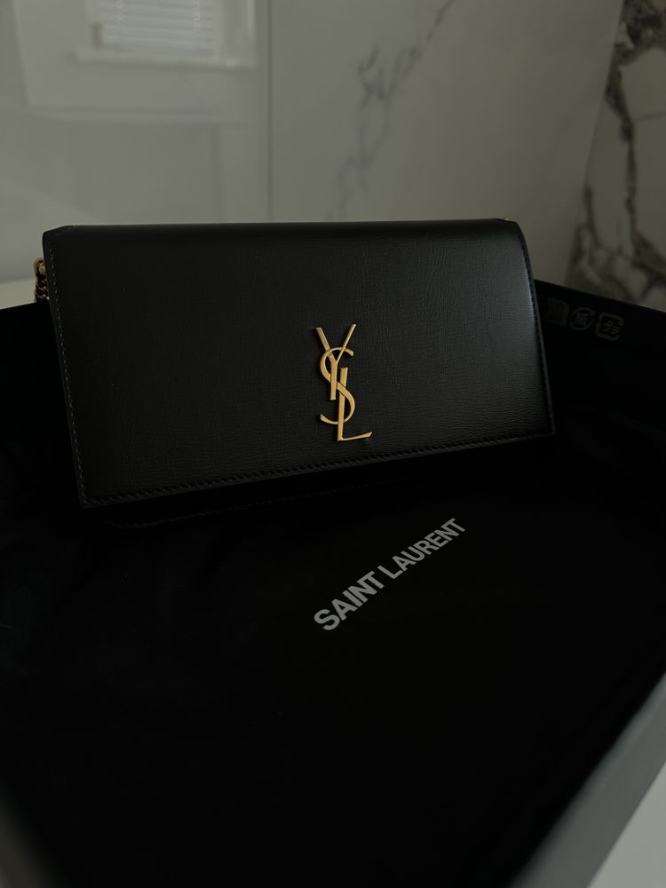 Сумка-клатч saint laurent чорна оригінальна