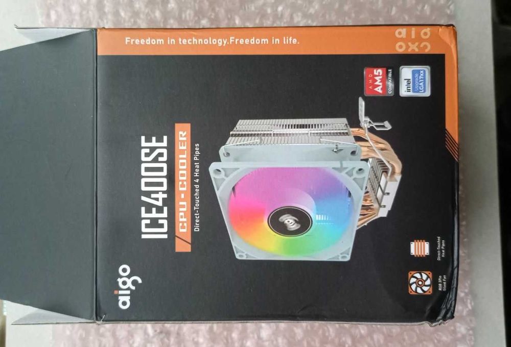 160 W Aigo ICE400SE кулер для процессора Intel/AMD с RGB подсветкой