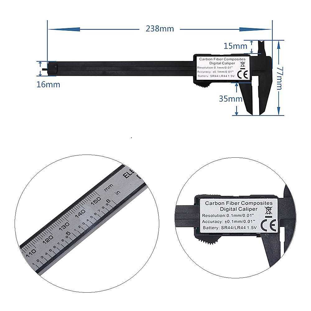 suwmiarka cyfrowa LCD 150mm elektroniczna +bateria