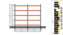 Regał półkowy nowy Mecalux picking 250x140x60 -5 półek 2 sekcje