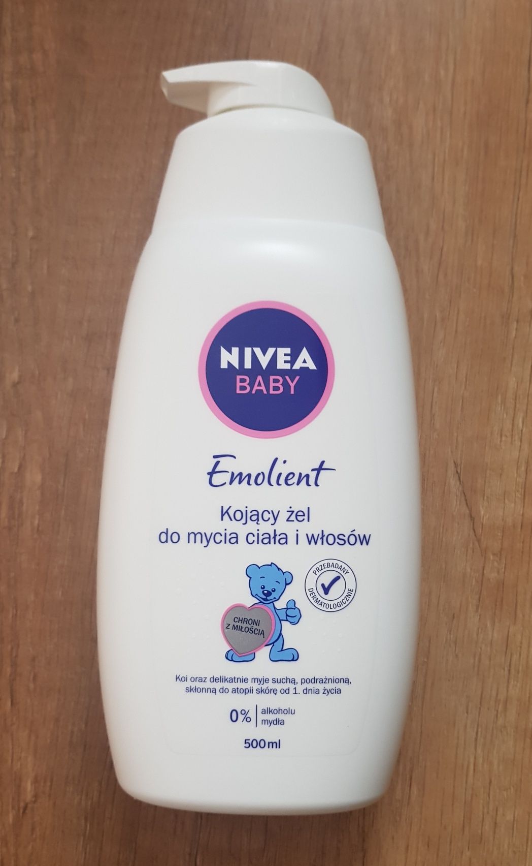 Nivea Baby Emolient kojący żel do mycia ciała włosów dla dzieci 500ml