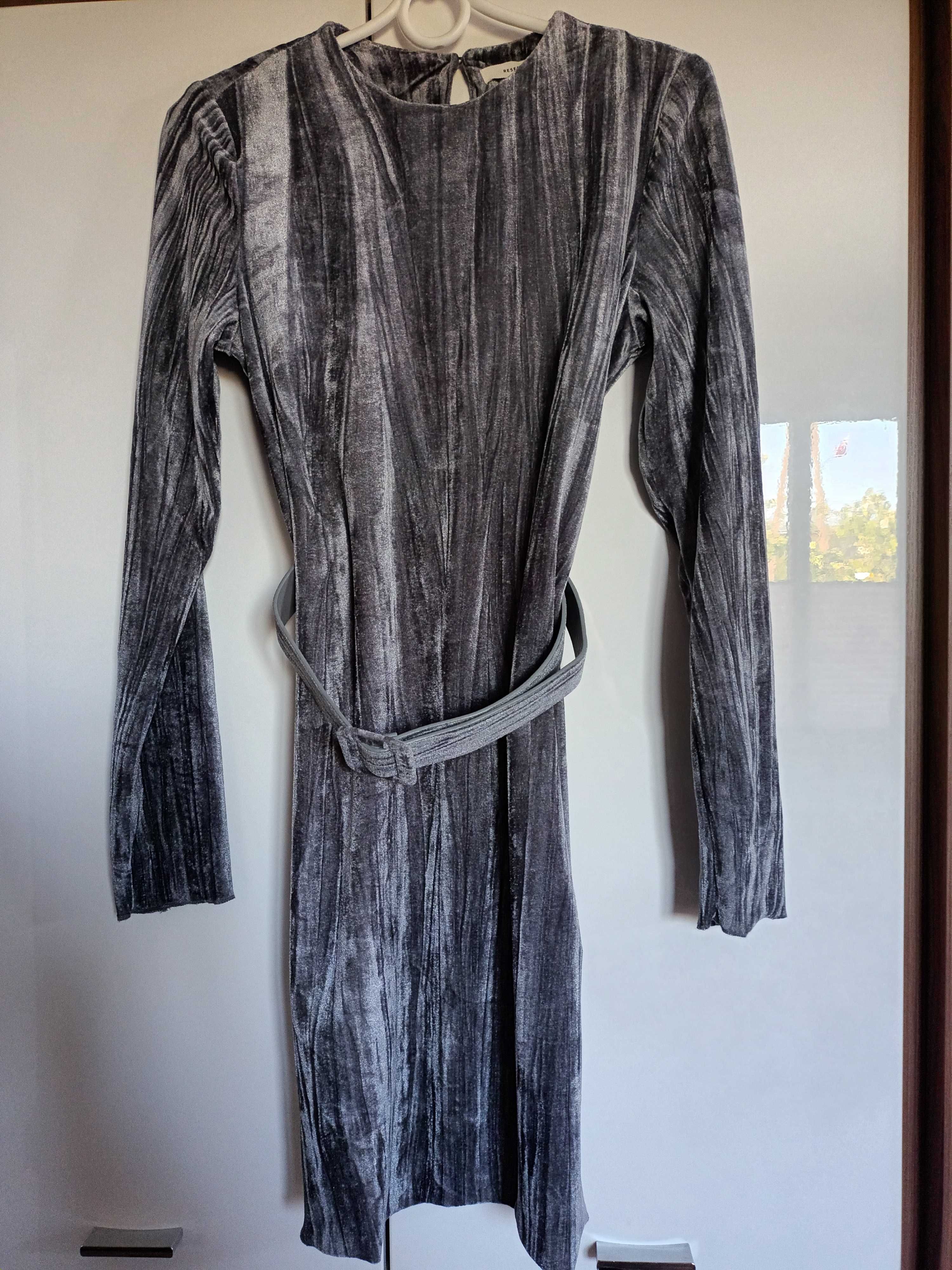 Sukienka Reserved srebrna XS