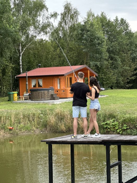 Domek z jacuzzi sauną dla 4 osób bez sąsiadów łowisko lubimy zwierzęta