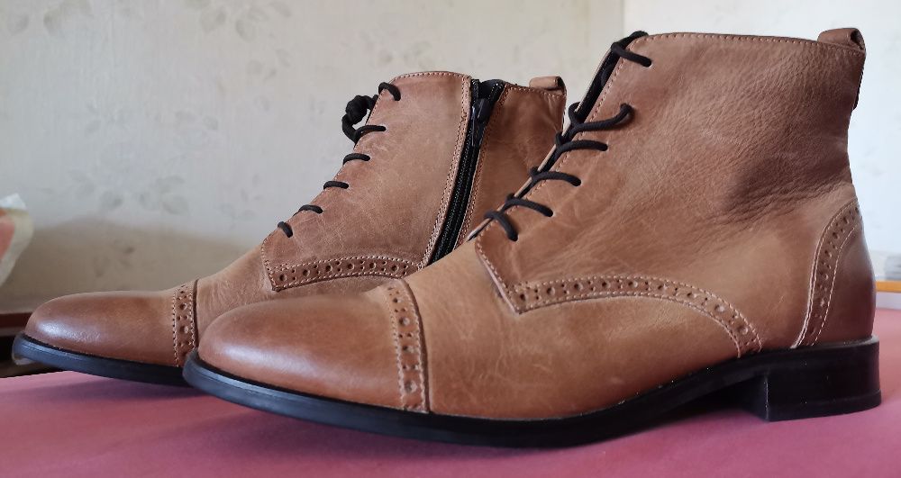 Новые Ботинки Кожаные, полуСапожки. Европейский бренд Оригинал 100%