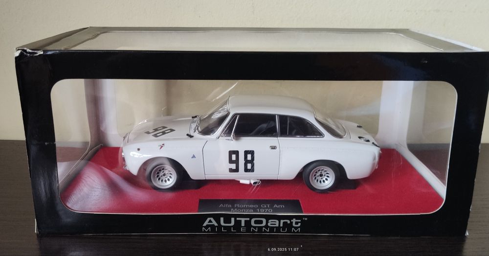 Alfa Romeo Giulia GTAm Monza 1970 rok 1:18 Auto Art