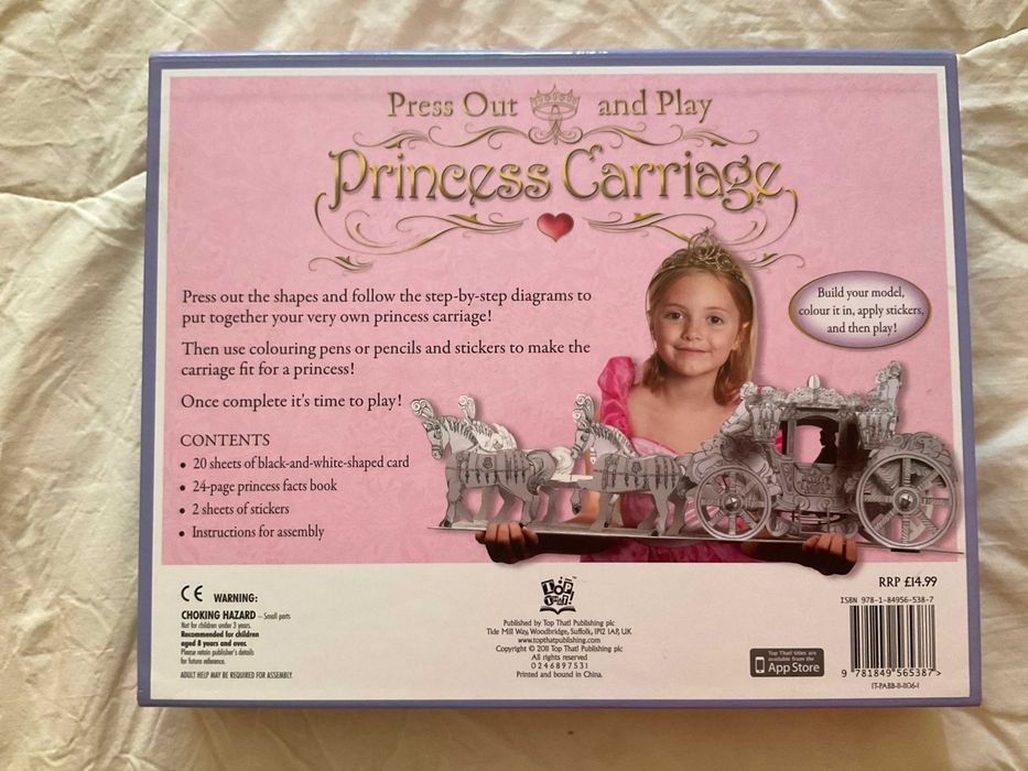 Carruagem de Princesa para Montar - Várias Peças - Linda e Original!