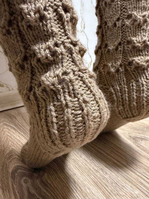 Теплі в’язані гольфи ручної роботи