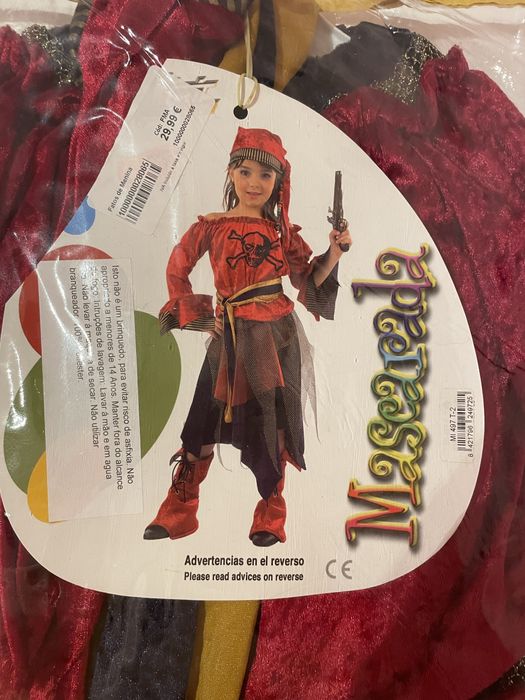 Disfarce de pirata menina 9anoa