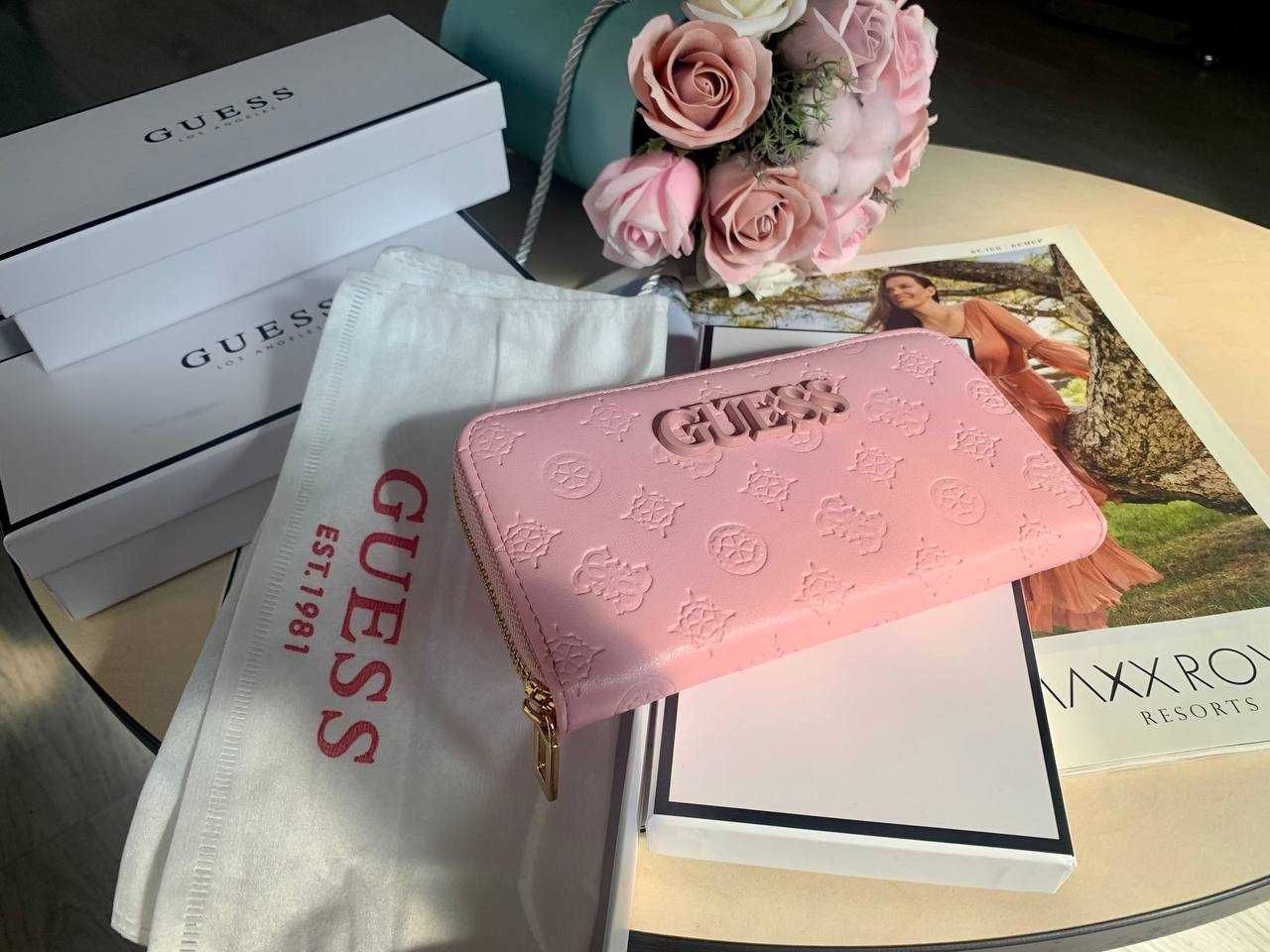 Кошелек женский Guess гаманець жіночий рожевий Guess