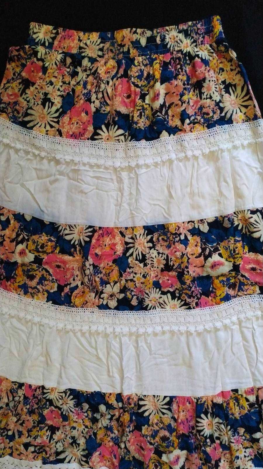 Летняя женская юбка макси, размер L