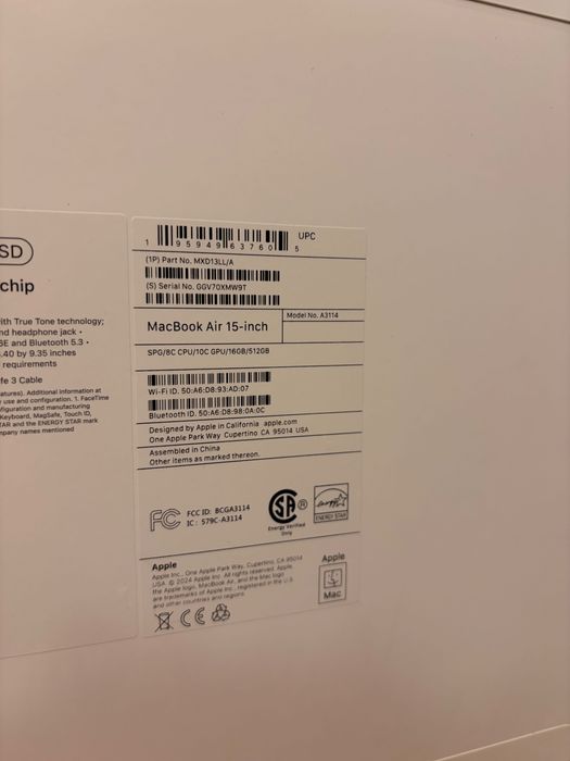 Nowy MacBook Air 15 M3 16GB 512GB Space Gray