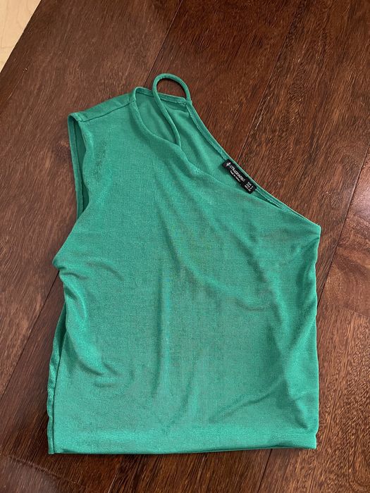 Top verde Stradivarius
