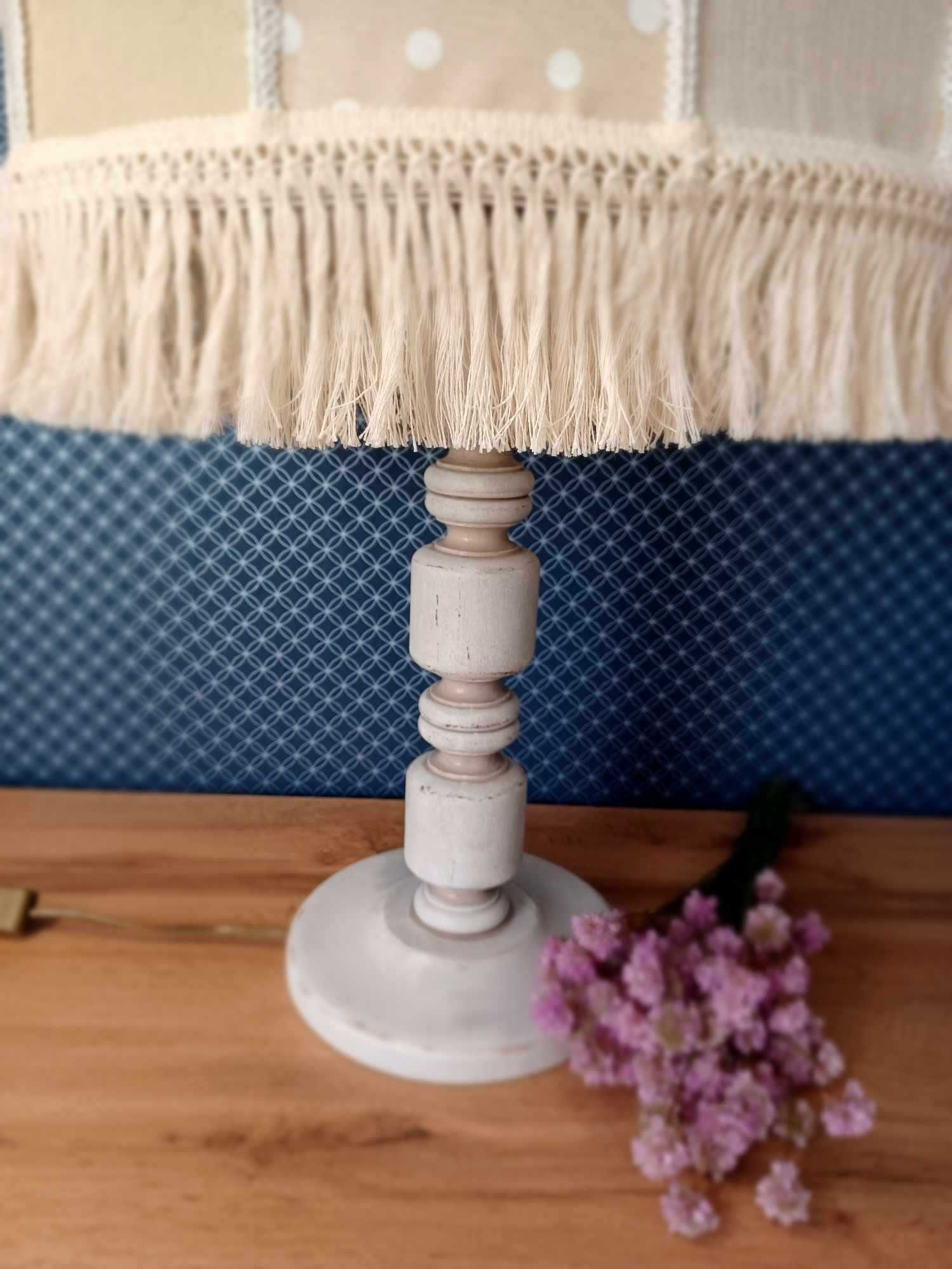 Lampa stojąca  rustykalna rękodzieło handmade vintage