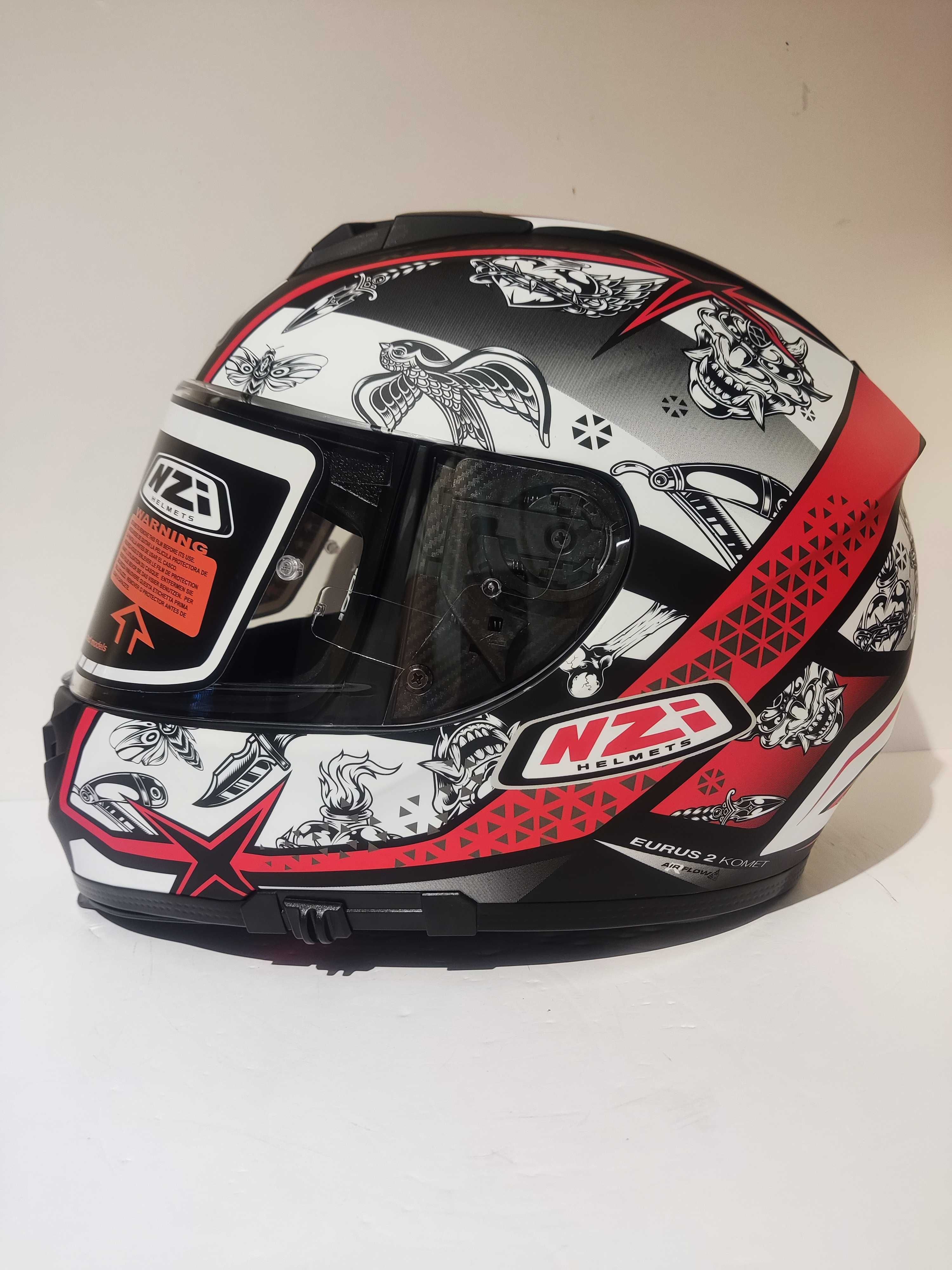 Capacete NZi integral dupla-viseira mota scooter novo