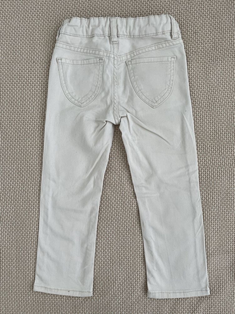 Białe jeansy H&M dziewczynka 98 cm 24-36M 3 lata