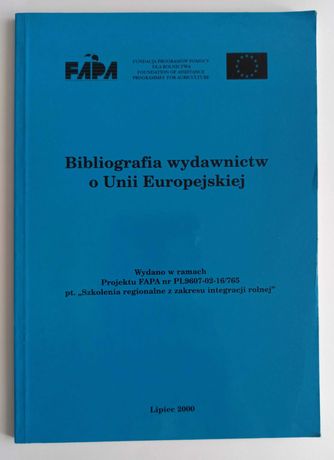 UE Unia Europejska - Bibliografia wydawnictw baza - książka NOWA