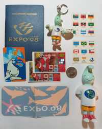 Colecionáveis Expo 98 gil passaporte bilhetes Bonecos