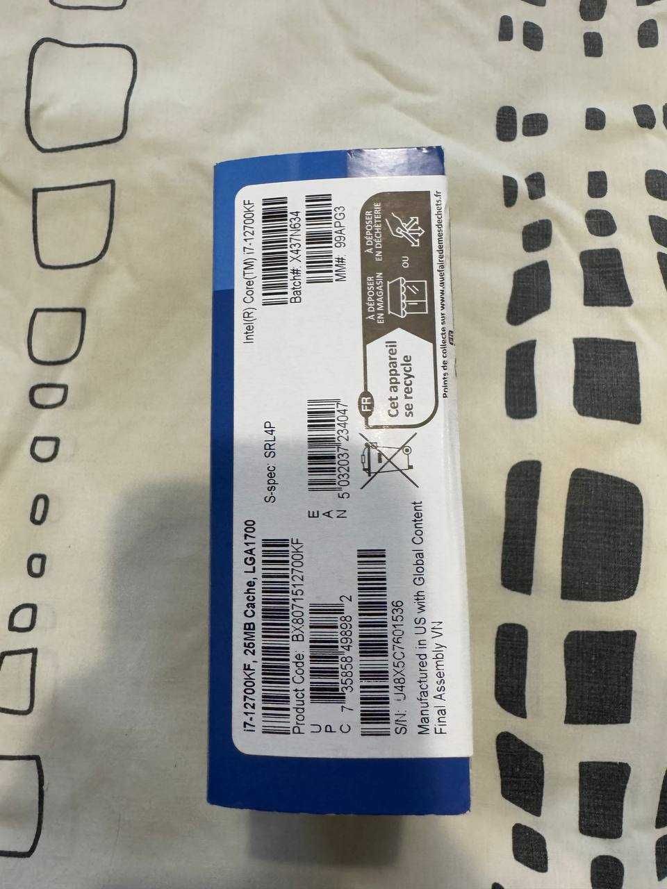 Процесор intel core i7 12700kf
