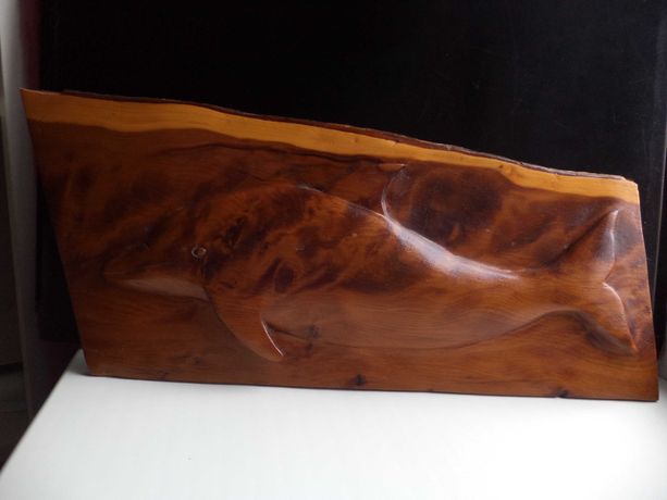 картина панно из дерева Дельфин декор интерьер
