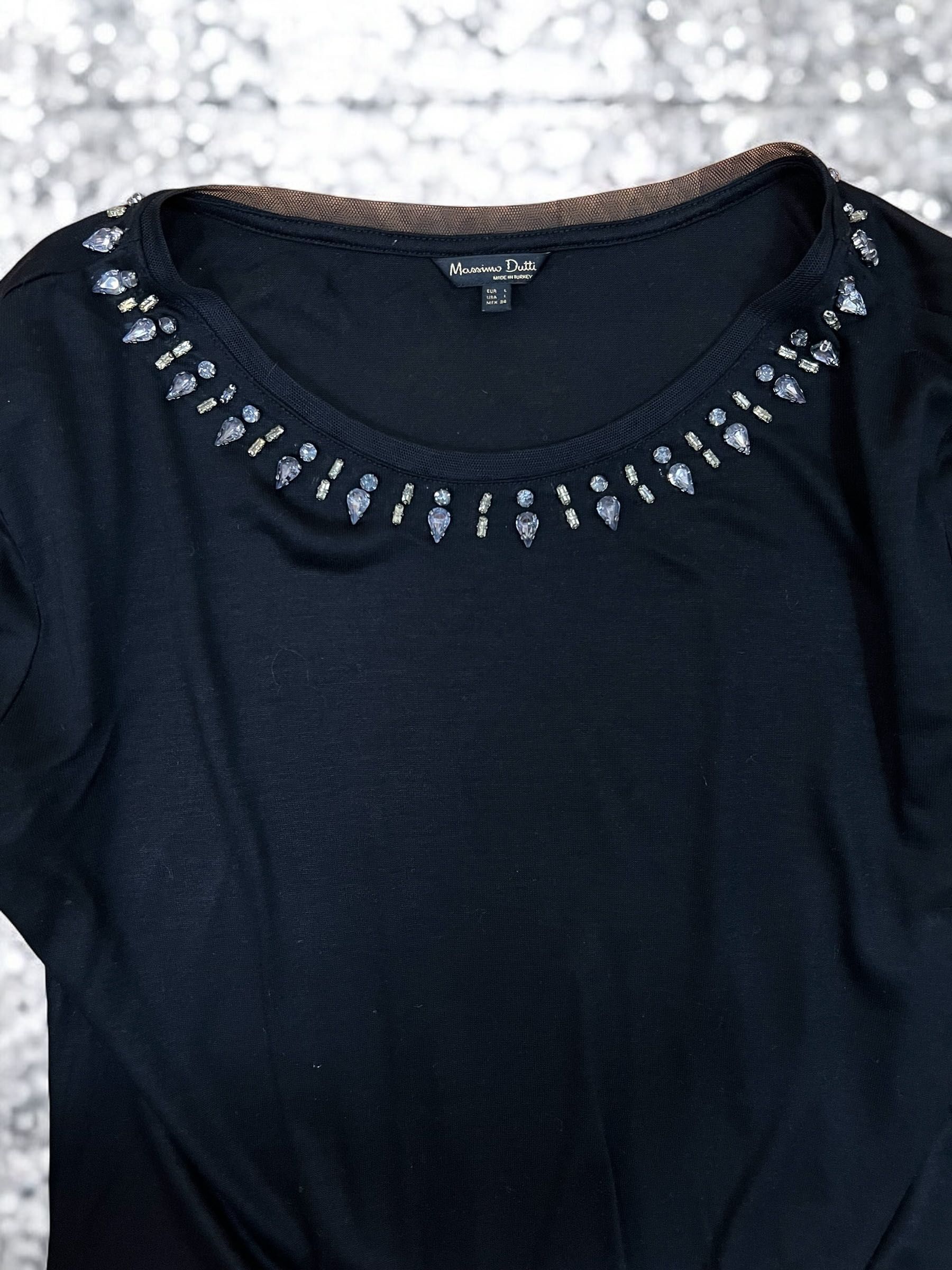 Massimo Dutti roz. M damska bluzka z długimi rękawami